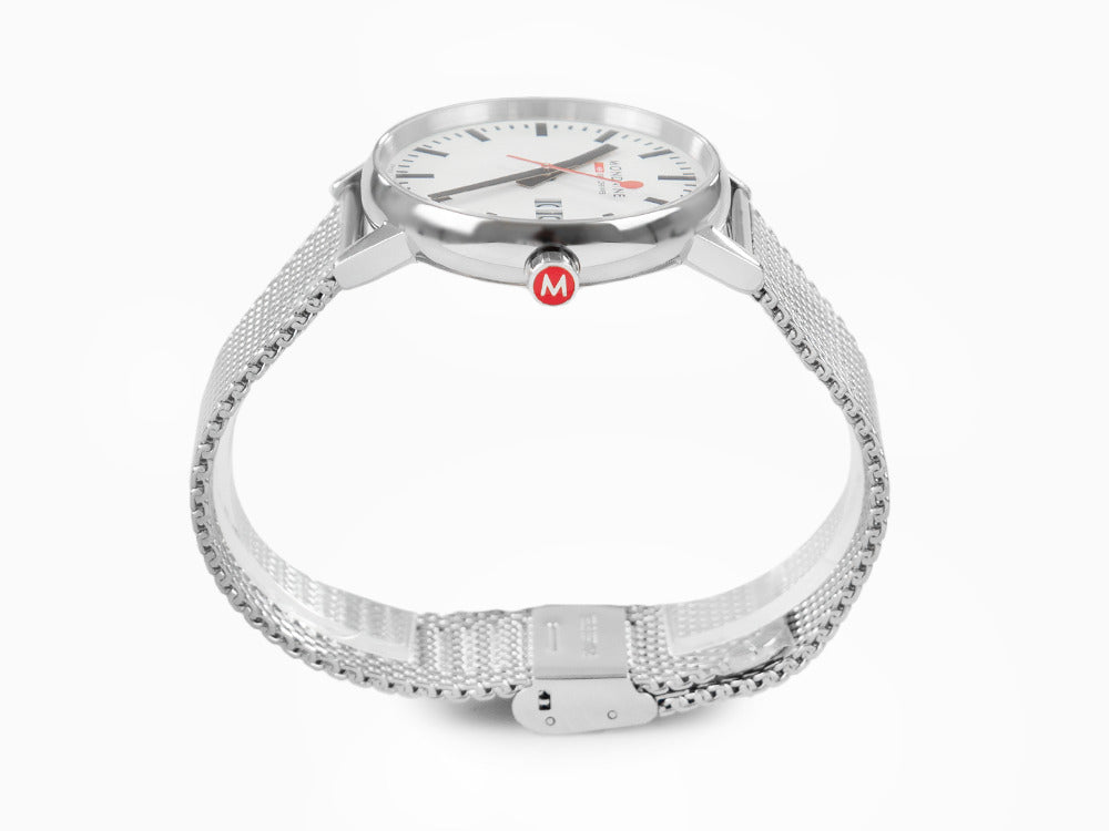 Montre à Quartz Mondaine SBB Evo2 Big, Blanc, 40 mm, Jour, MSE.40210.SM