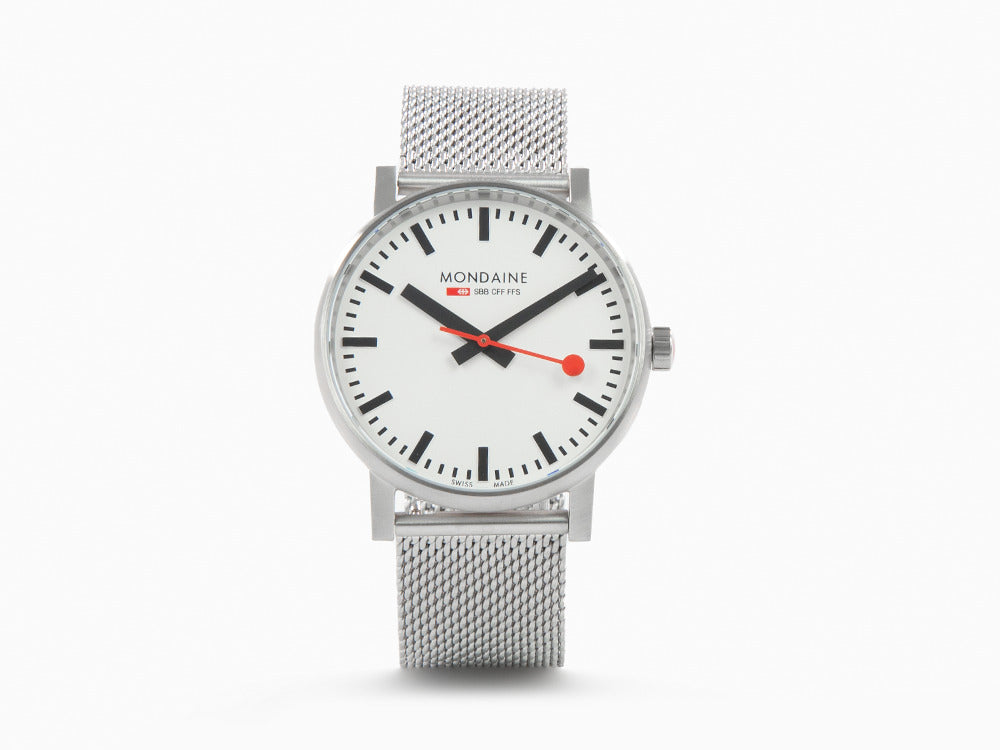 Montre à Quartz Mondaine SBB Evo, Blanc, 43 mm MSE.43110.SJ