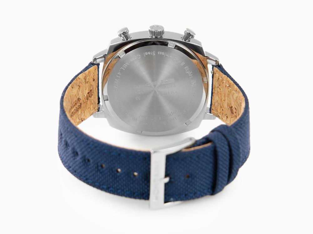 Montre à Quartz Mondaine Cushion, Bleu, 41 mm, Textile, MSL.41440.LD.SET