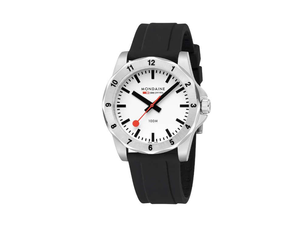 Montre à Quartz Mondaine Numeri, Blanc, 42 mm, MSN.4211B.RB