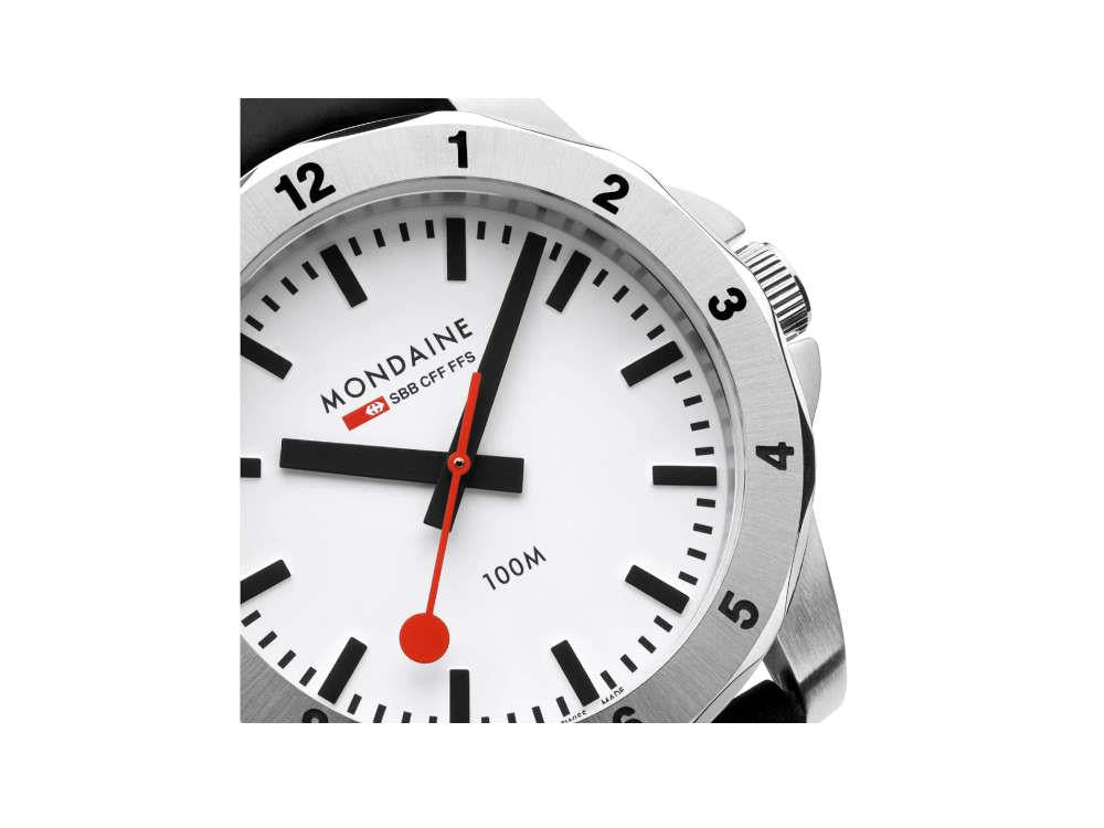 Montre à Quartz Mondaine Numeri, Blanc, 42 mm, MSN.4211B.RB