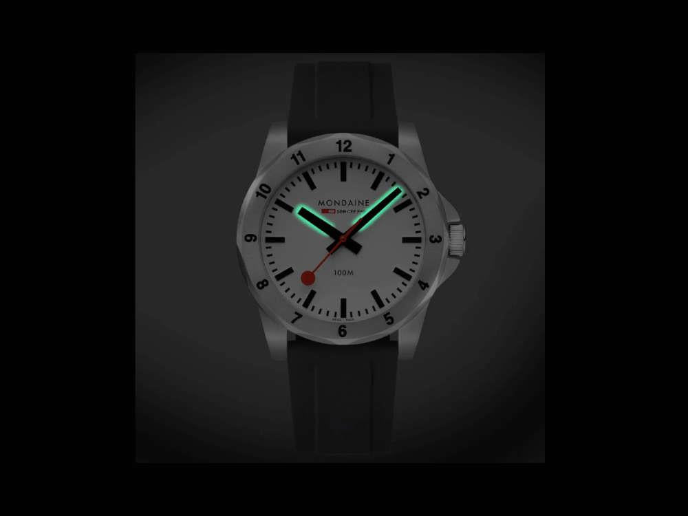 Montre à Quartz Mondaine Numeri, Blanc, 42 mm, MSN.4211B.RB