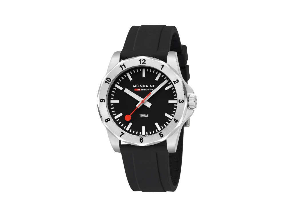 Montre à Quartz Mondaine Numeri, Noir, 42 mm, MSN.42120.RB