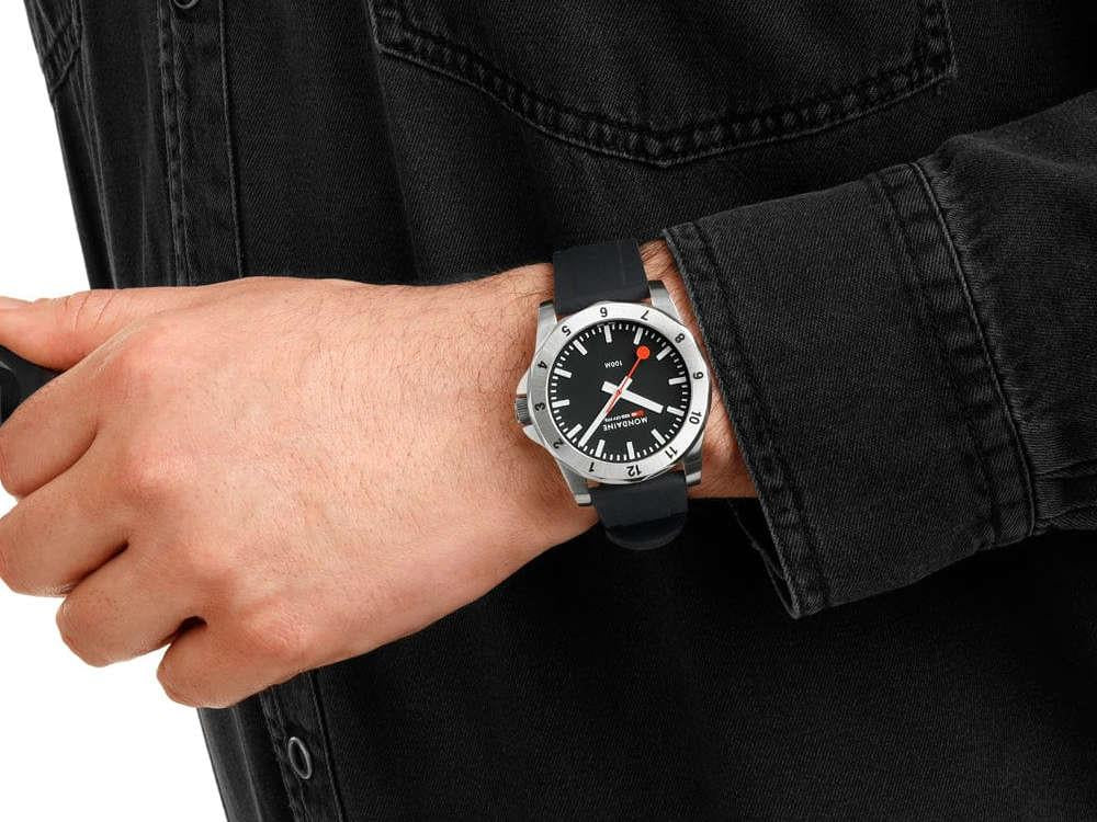 Montre à Quartz Mondaine Numeri, Noir, 42 mm, MSN.42120.RB