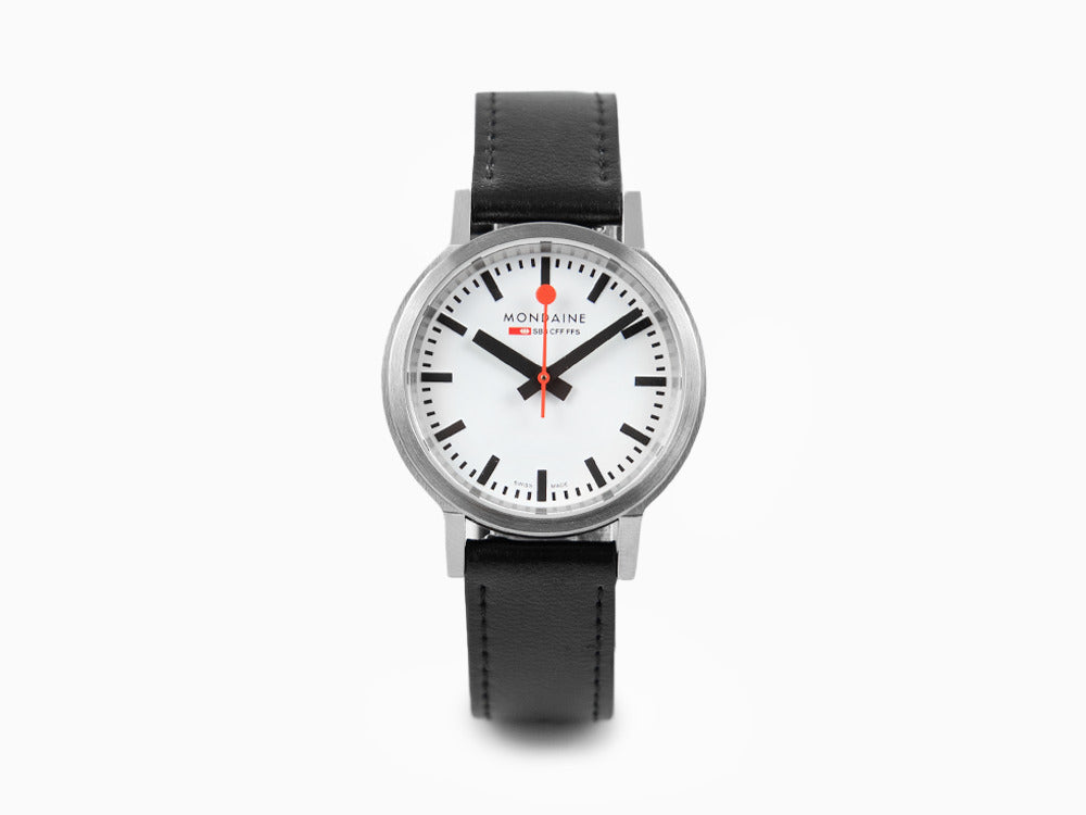 Montre à Quartz Mondaine SBB Stop2go, Blanc, 34 mm, 3 atm, MST.3401B.LBV.SET