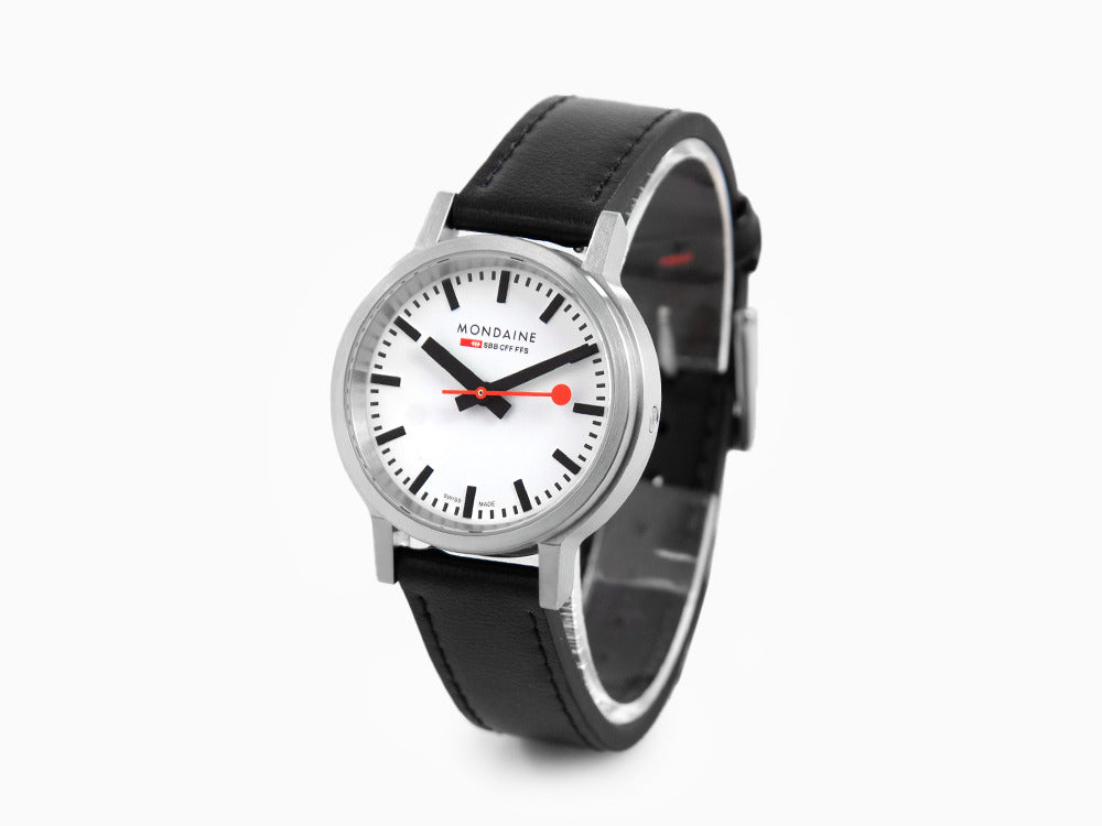 Montre à Quartz Mondaine SBB Stop2go, Blanc, 34 mm, 3 atm, MST.3401B.LBV.SET