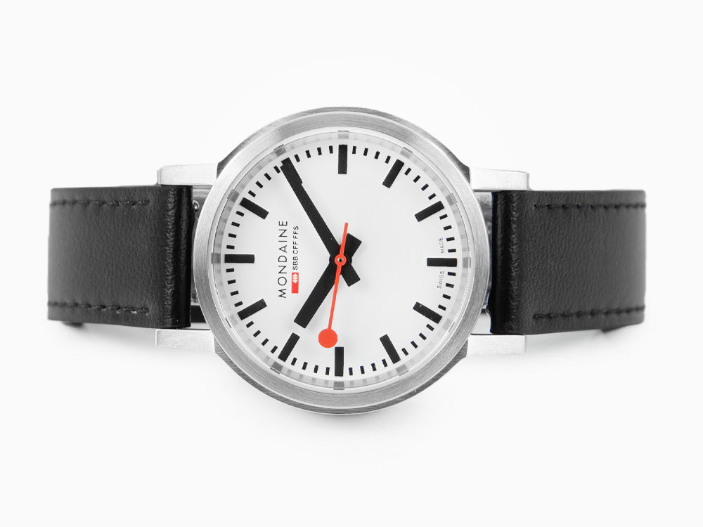 Montre à Quartz Mondaine SBB Stop2go, Blanc, 34 mm, 3 atm, MST.3401B.LBV.SET