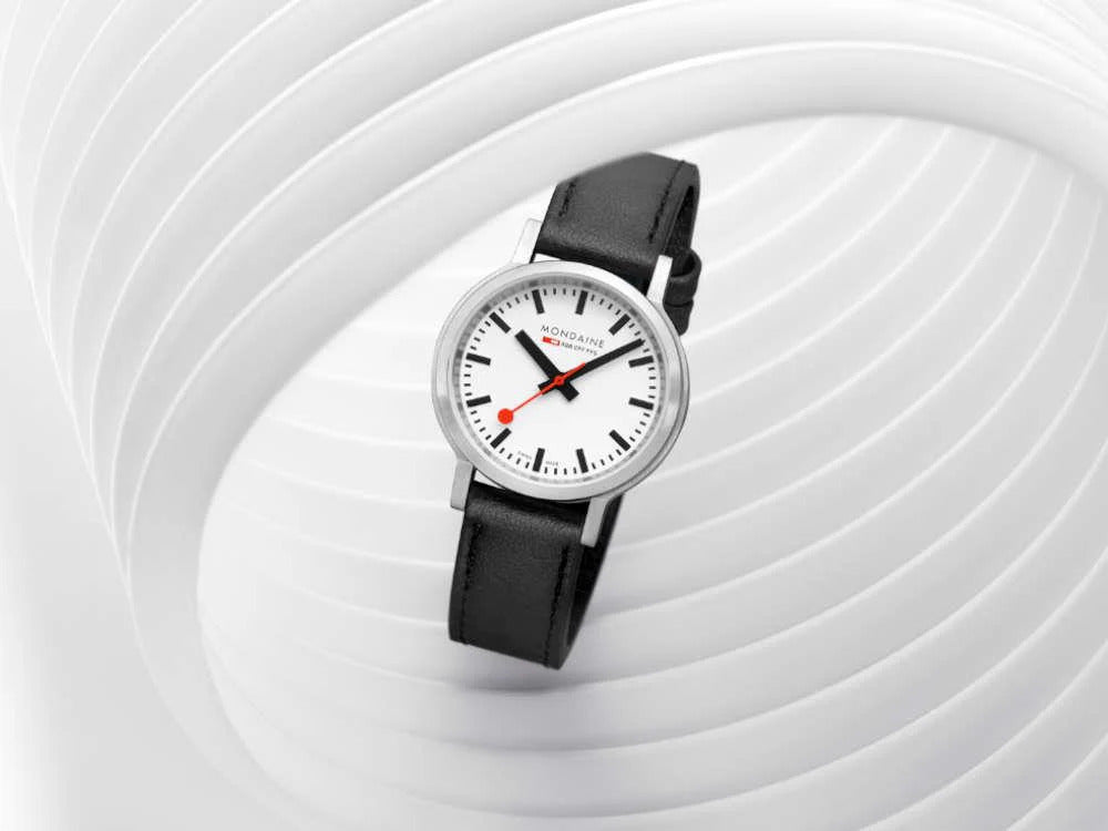 Montre à Quartz Mondaine SBB Stop2go, Blanc, 34 mm, 3 atm, MST.3401B.LBV.SET