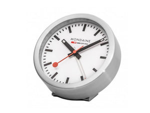 Montre à Table à Quartz Mondaine Clocks, Acier, Blanc, 12,5cm, A997.MCAL.16SBB