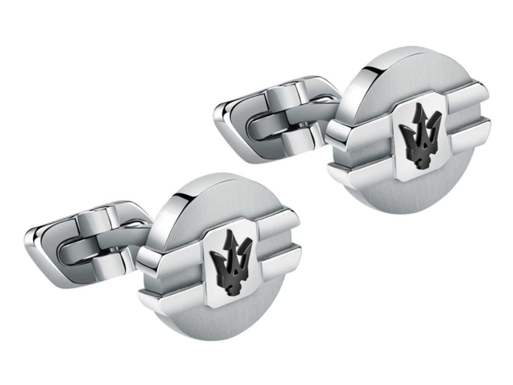 Boutons de Manchette Maserati Gioielli, Acier, Argent, Poli, JM223ATK21