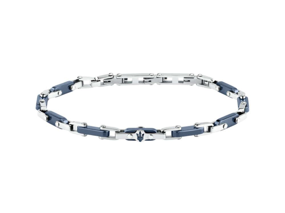 Bracelet Maserati Gioielli Ceramic, Acier inoxidable, Bleu, JM226ATZ76