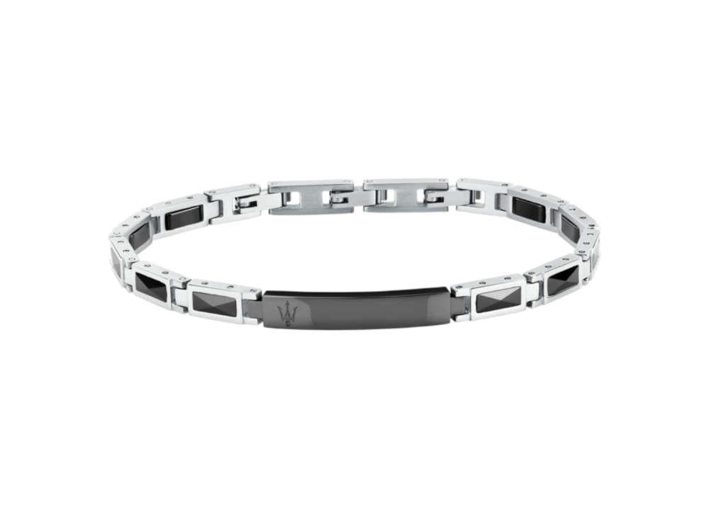 Bracelet Maserati Gioielli Ceramic, Acier, Noir, JM226ATZ79