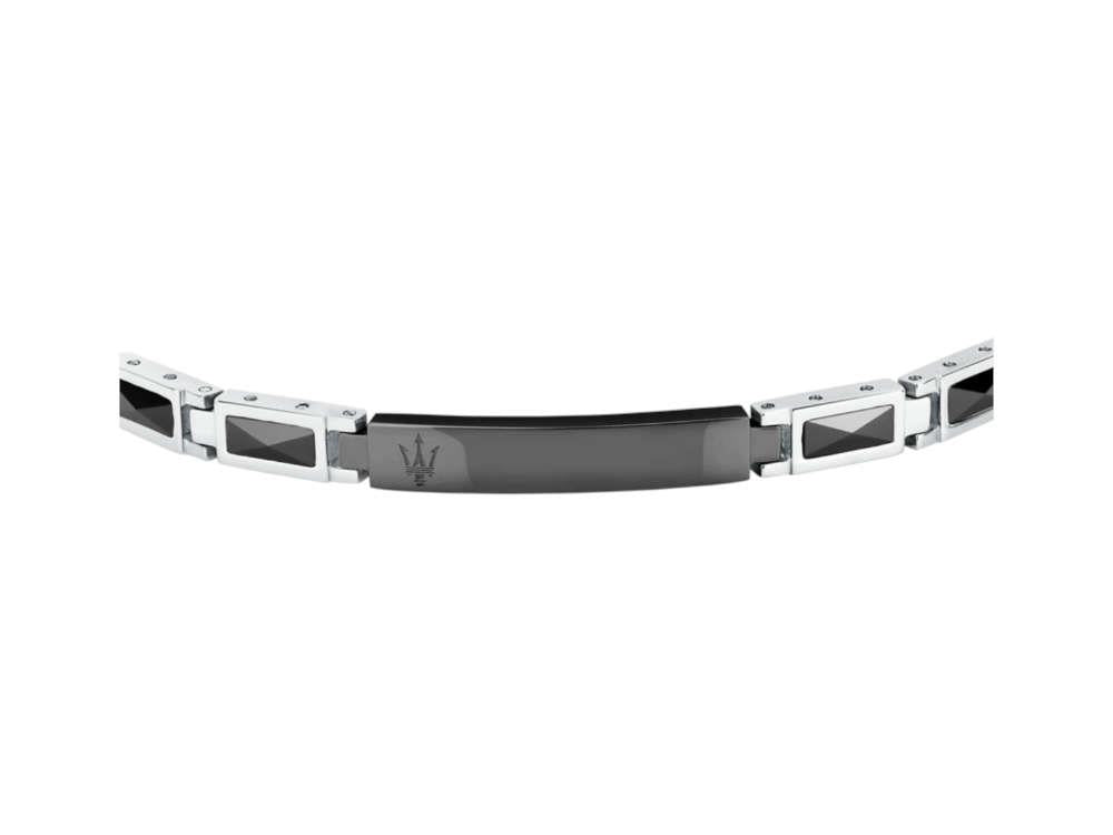 Bracelet Maserati Gioielli Ceramic, Acier, Noir, JM226ATZ79
