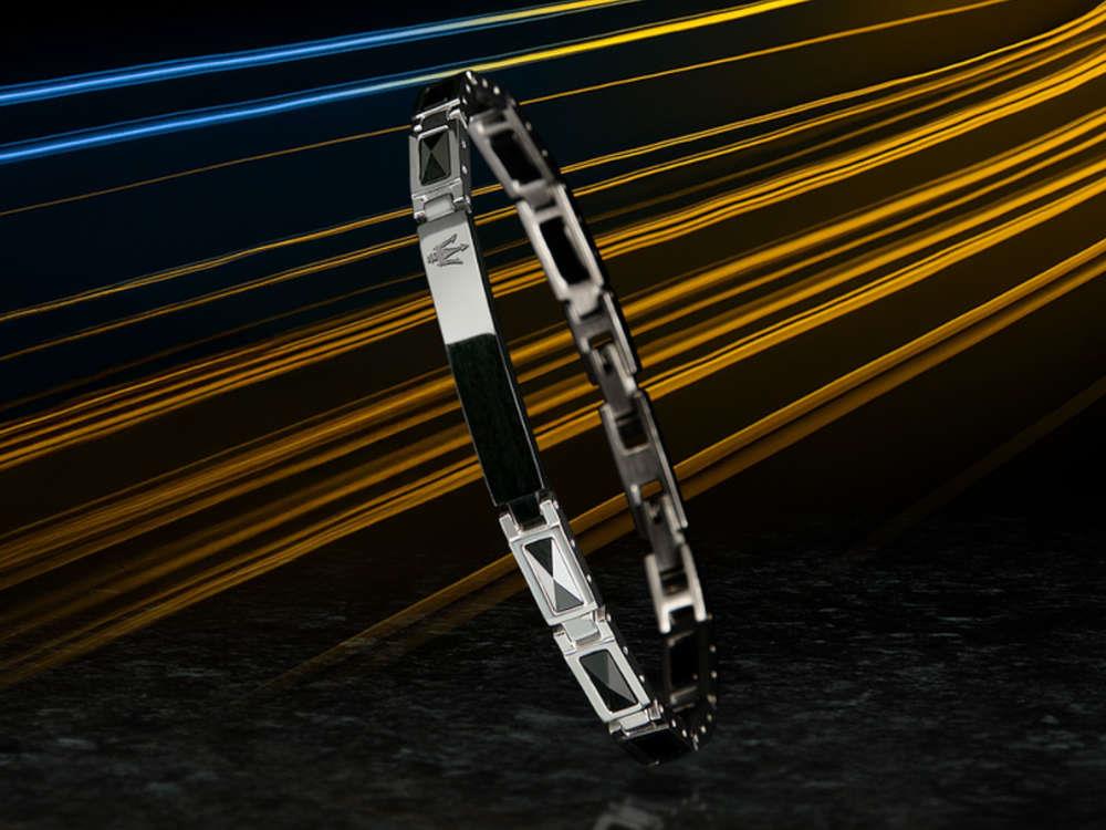 Bracelet Maserati Gioielli Ceramic, Acier, Noir, JM226ATZ79