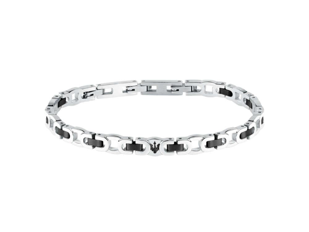 Bracelet Maserati Gioielli Iconic, Acier, Noir, JM425AVD98