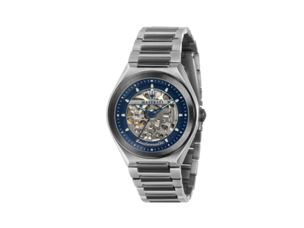 Montre Automatique Maserati Triconic, Bleu, 40 mm, Verre minéral, R8823139003