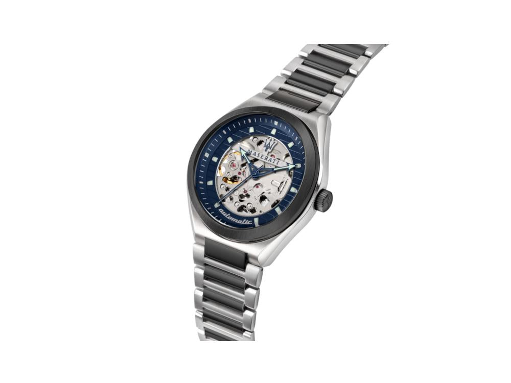 Montre Automatique Maserati Triconic, Bleu, 40 mm, Verre minéral, R8823139003