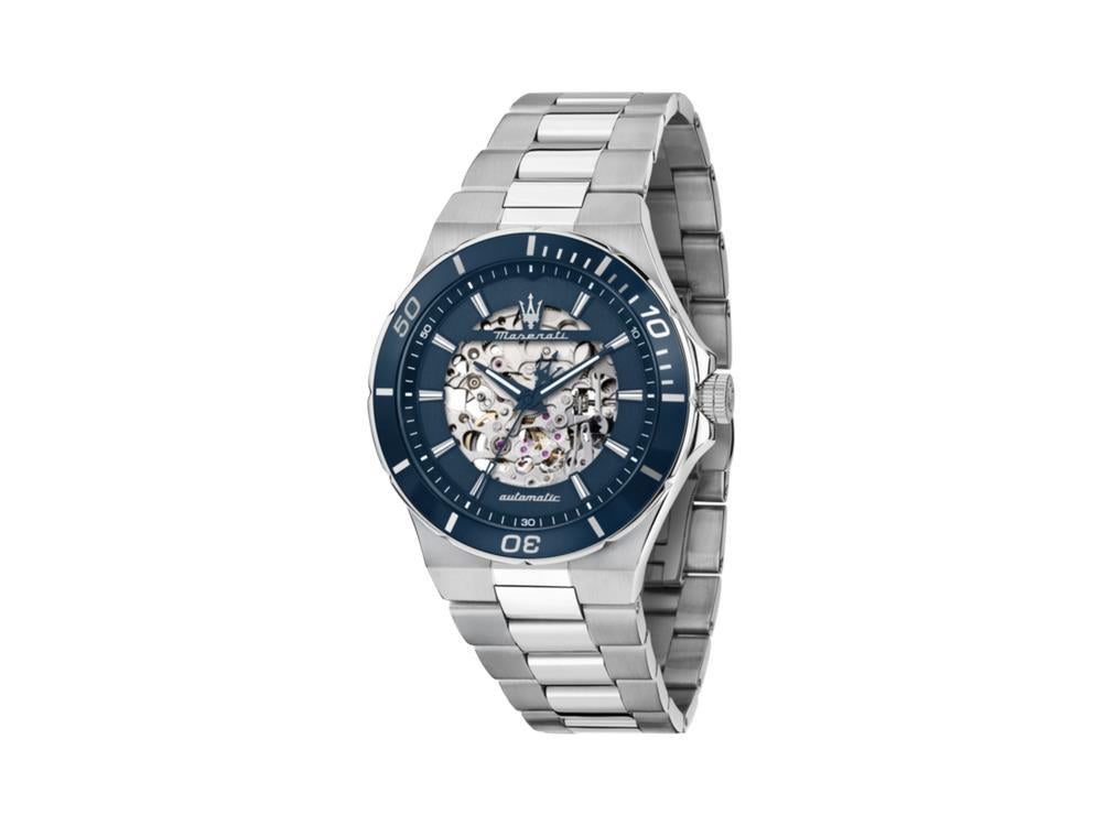 Montre Automatique Maserati Sfida, Bleu, 41 mm, Verre minéral, R8823140019
