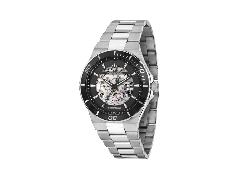Montre Automatique Maserati Sfida, Noir, 41 mm, Verre minéral, R8823140020
