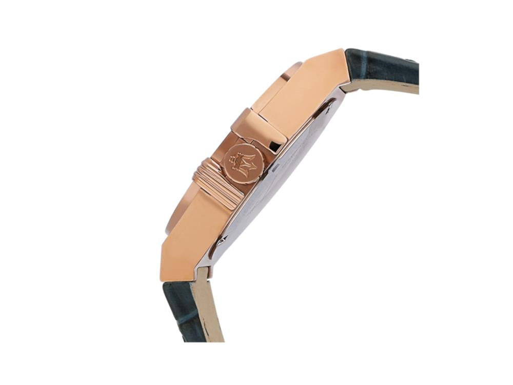 Montre à Quartz Maserati Potenza, PVD Or Rose, Bleu, 42 mm, R8851108027