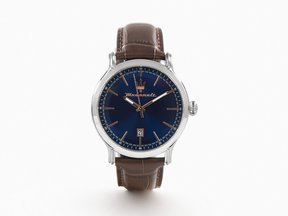 Montre à Quartz Maserati Epoca, Bleu, 42 mm, Verre minéral, R8851118016