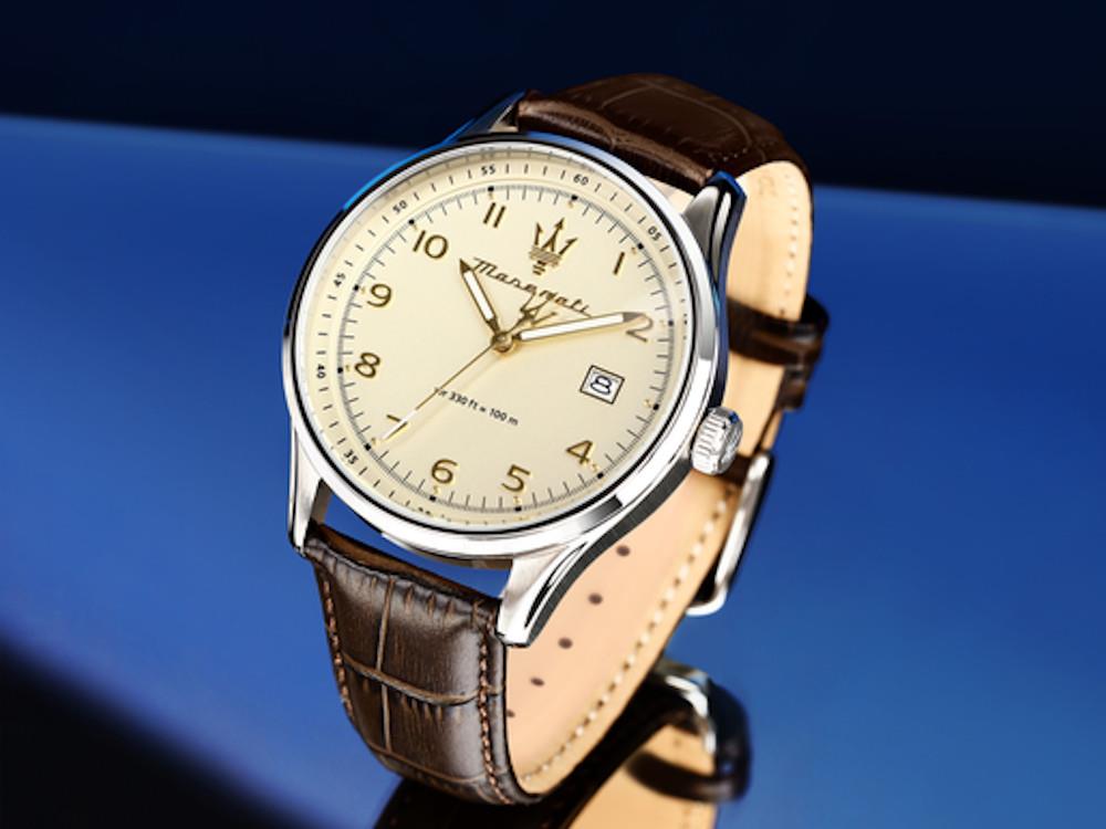 Montre à Quartz Maserati Sorpasso, Crème, 42 mm, R8851124004