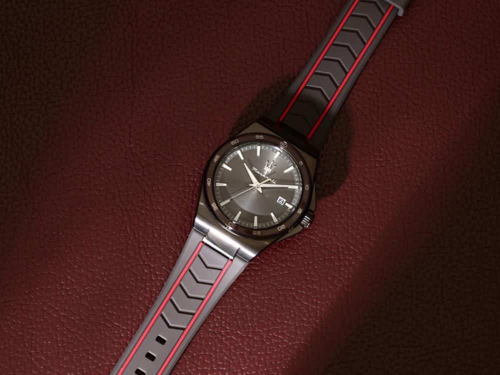 Montre à Quartz Maserati Velocitá Slim, PVD Gun Metal, Gris, 40 mm, R8851153004