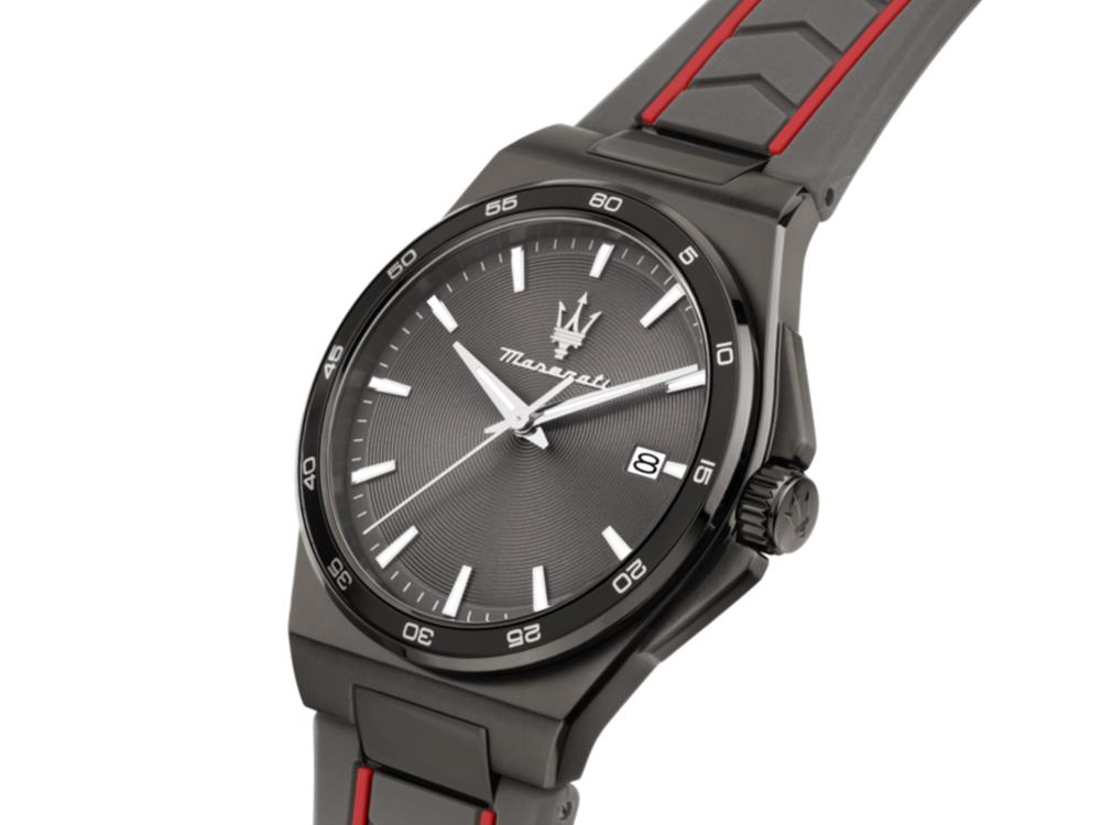 Montre à Quartz Maserati Velocitá Slim, PVD Gun Metal, Gris, 40 mm, R8851153004
