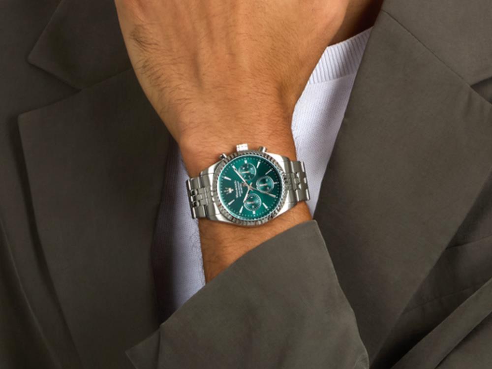 Montre à Quartz Maserati Competizione, Vert, 41 mm, Verre minéral R8853100052