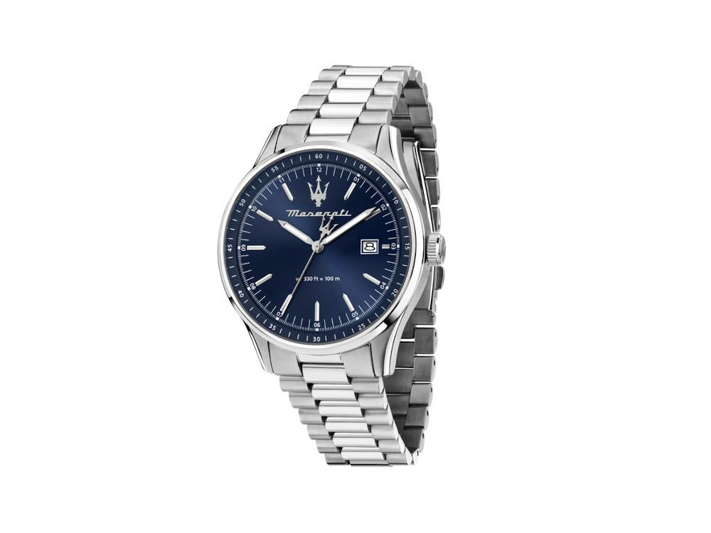 Montre à Quartz Maserati Successo, Bleu, 42 mm, Verre minéral R8853124004