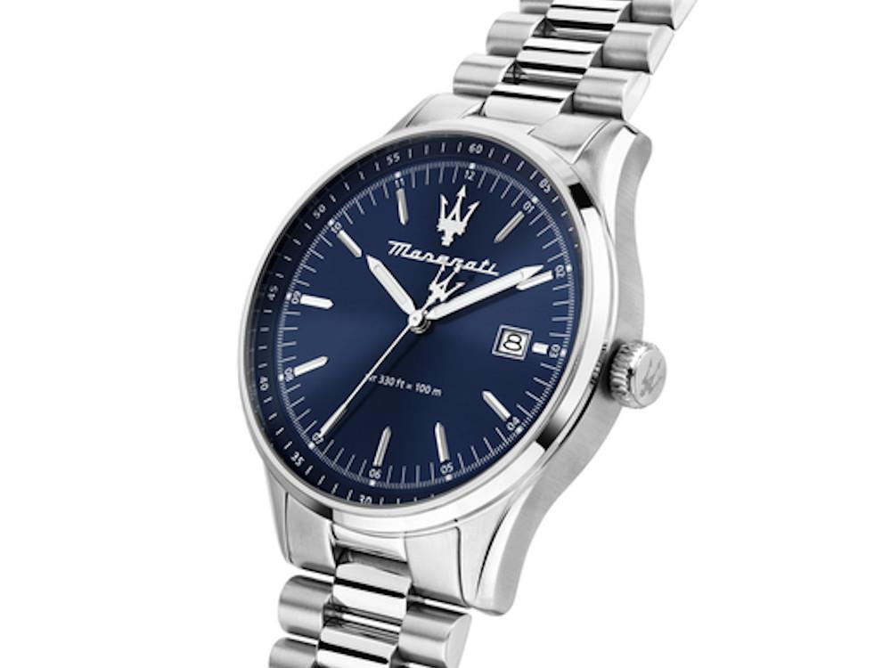Montre à Quartz Maserati Successo, Bleu, 42 mm, Verre minéral R8853124004