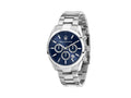 Montre à Quartz Maserati Attrazione, Bleu, 43 mm, Verre minéral, R8853151005