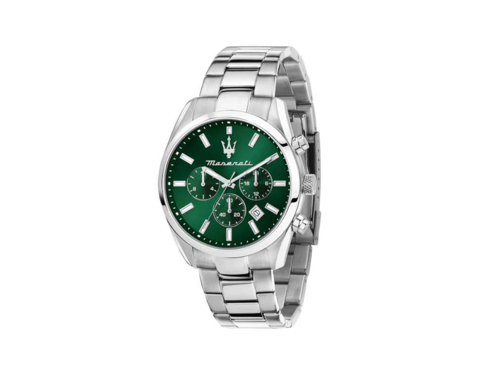 Montre à Quartz Maserati Attrazione, Vert, 43 mm, Verre minéral, R8853151011