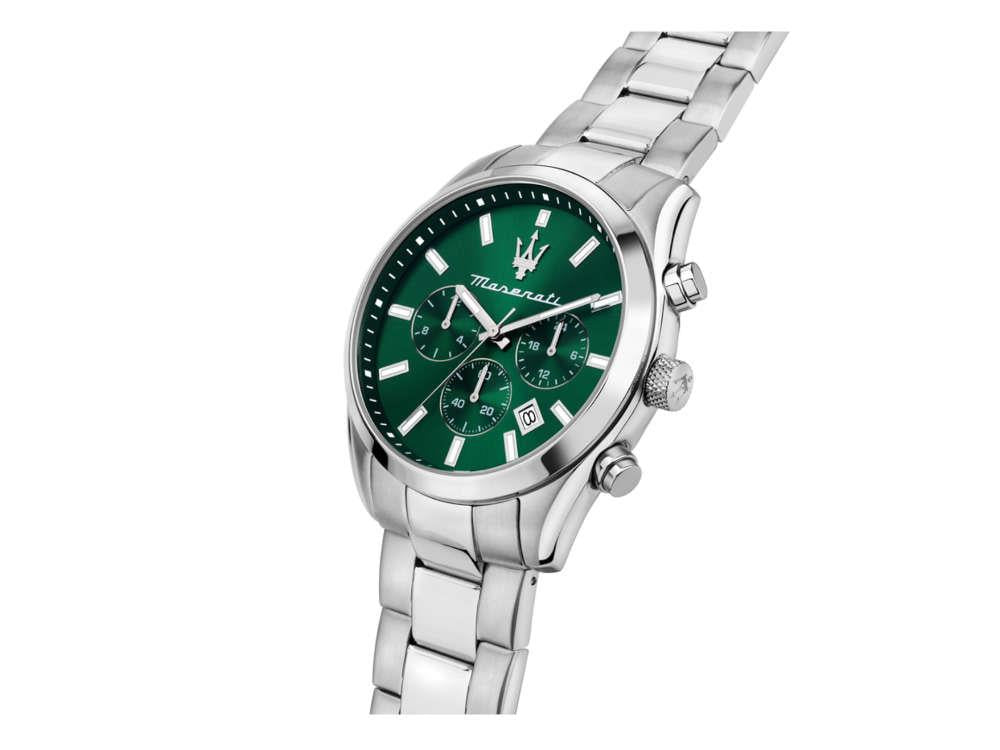 Montre à Quartz Maserati Attrazione, Vert, 43 mm, Verre minéral, R8853151011