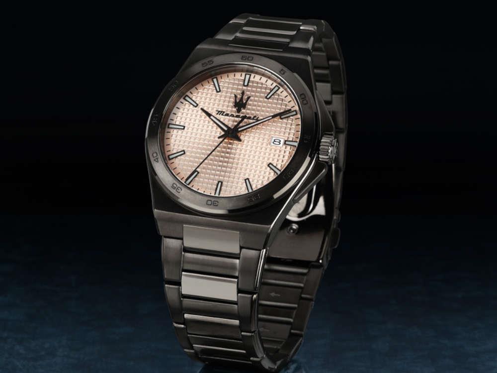 Montre à Quartz Maserati Velocitá Slim, PVD, Or rose, 40 mm, R8853153007