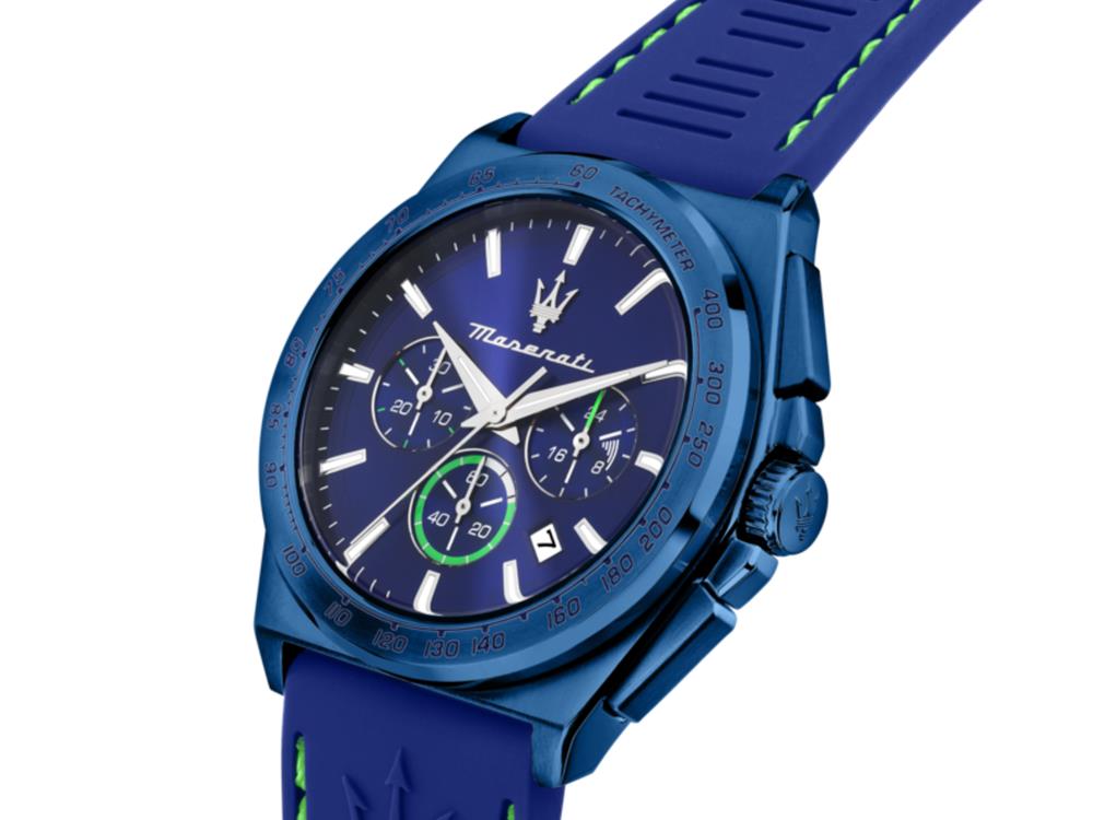Montre à Quartz Maserati Velocitá, Bleu, 43 mm, R8871606007