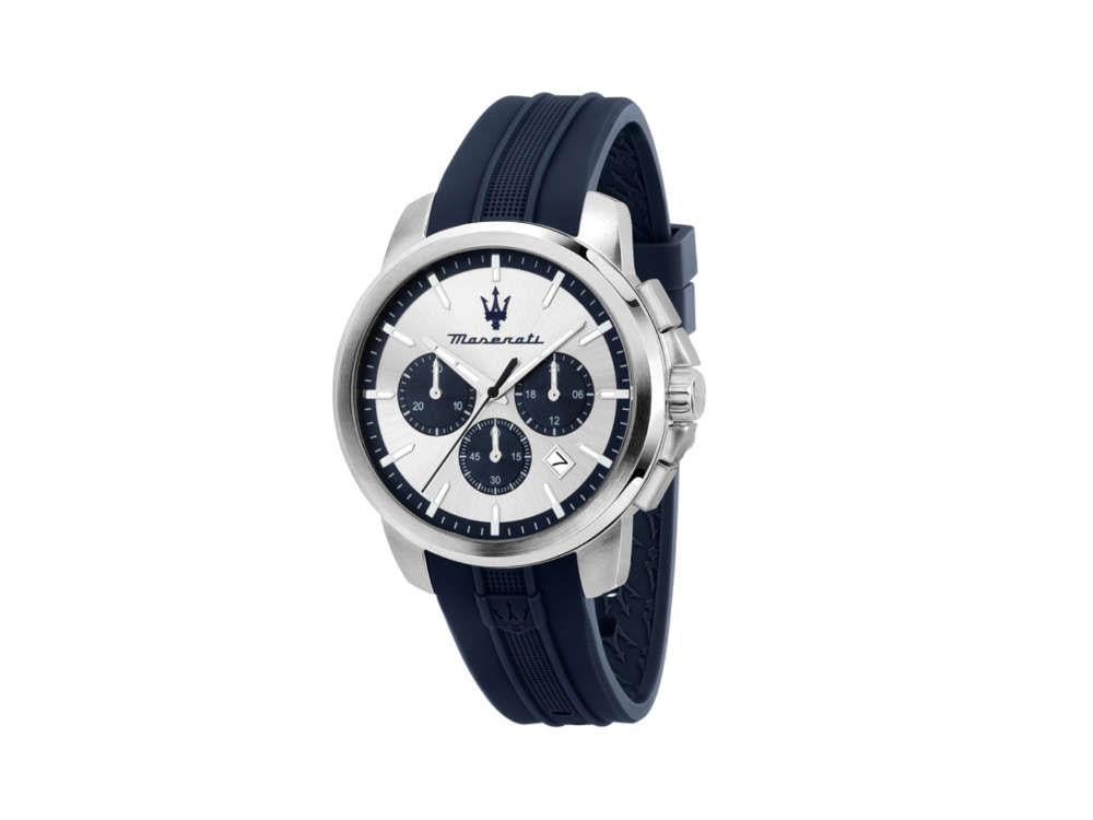 Montre à Quartz Maserati Successo, Argent, 42 mm, Verre minéral R8871621042