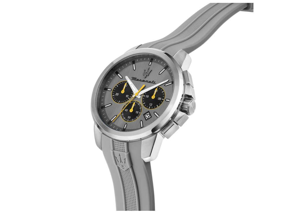Montre à Quartz Maserati Successo, Gris, 42 mm, Verre minéral R8871621043