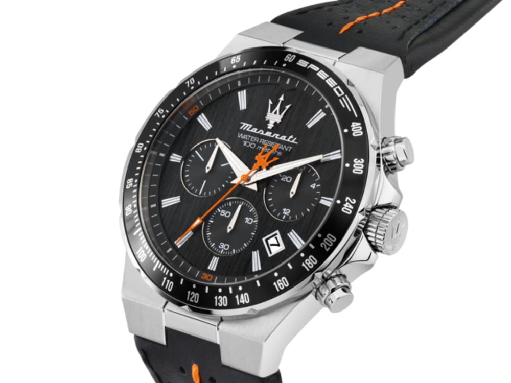 Montre à Quartz Maserati Sfida, Noir, 41 mm, Verre minéral, R8871640008