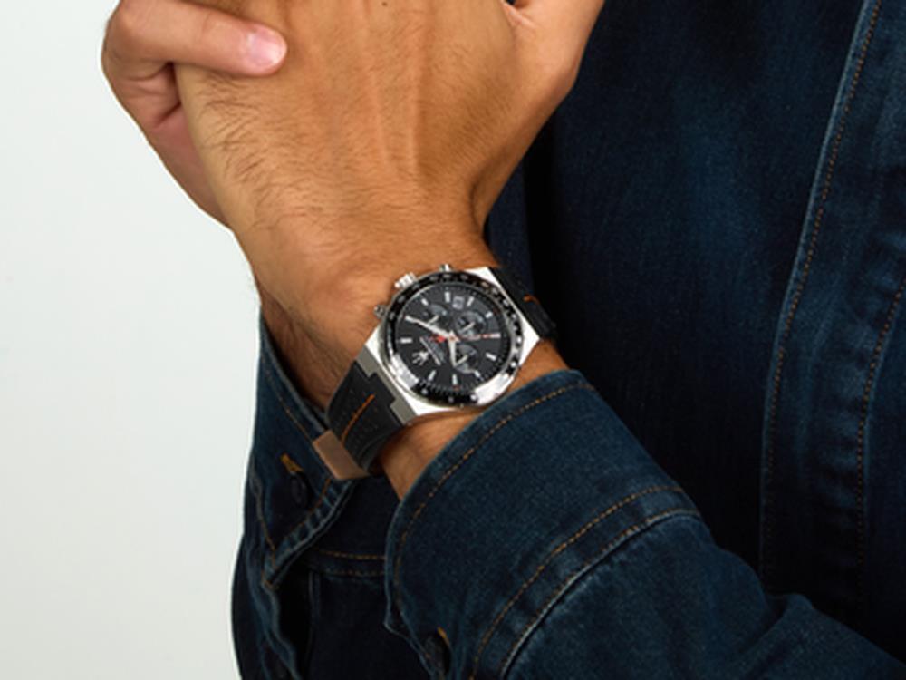 Montre à Quartz Maserati Sfida, Noir, 41 mm, Verre minéral, R8871640008