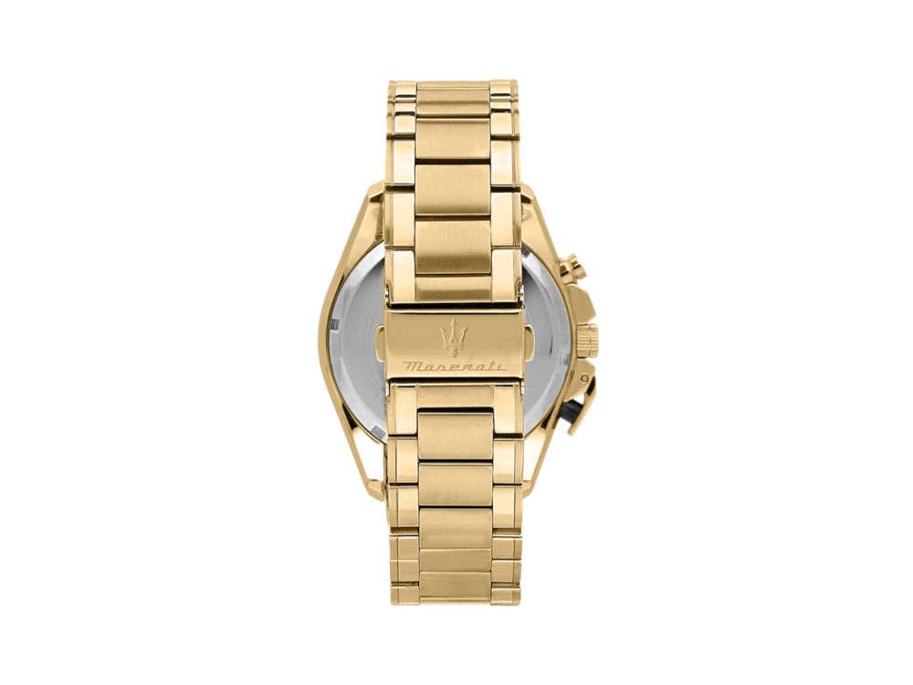 Montre à Quartz Maserati Traguardo, PVD Or, Noir, 45 mm, R8873612041