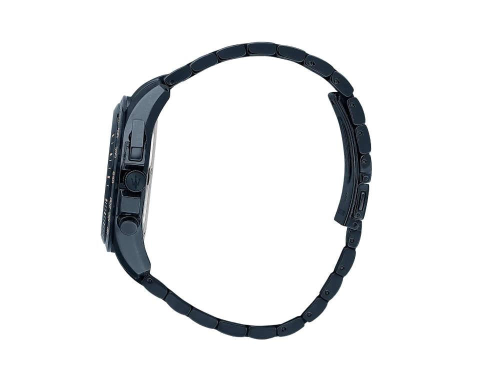 Montre à Quartz Maserati Traguardo, PVD, Bleu, 45 mm, R8873612054