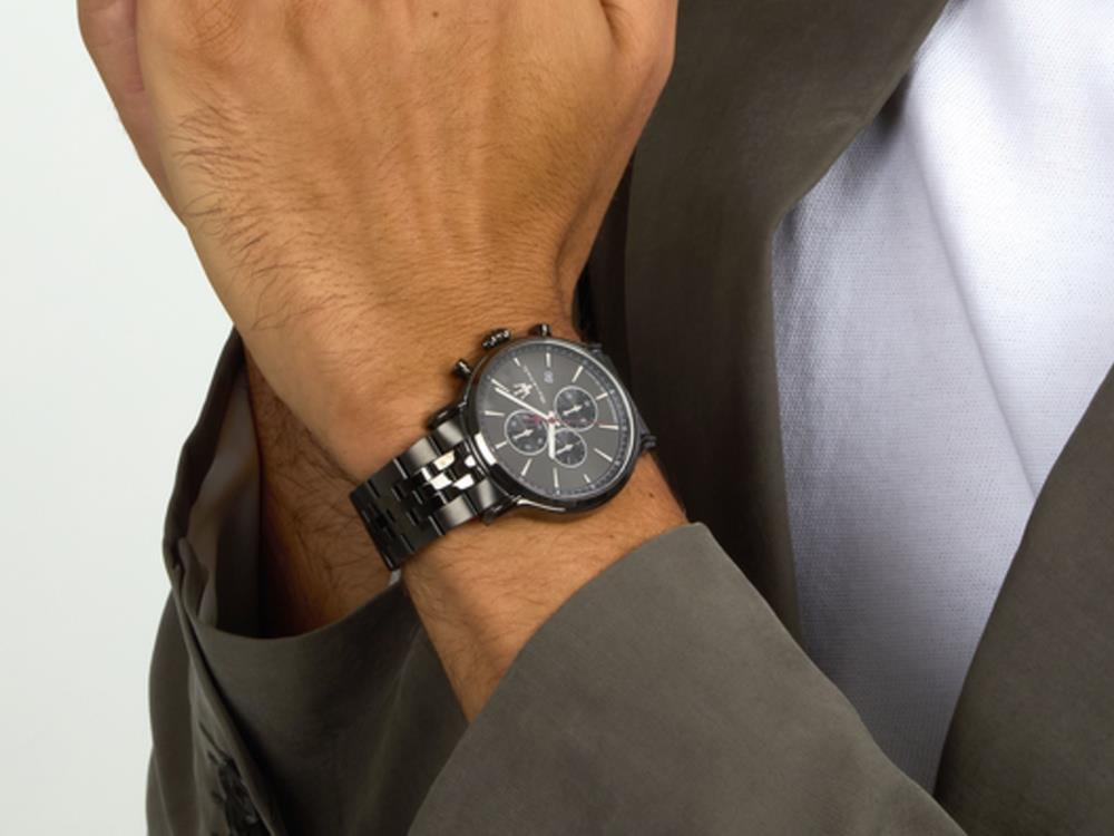 Montre à Quartz Maserati Epoca Slim, Noir, 40 mm, Verre minéral, R8873618036