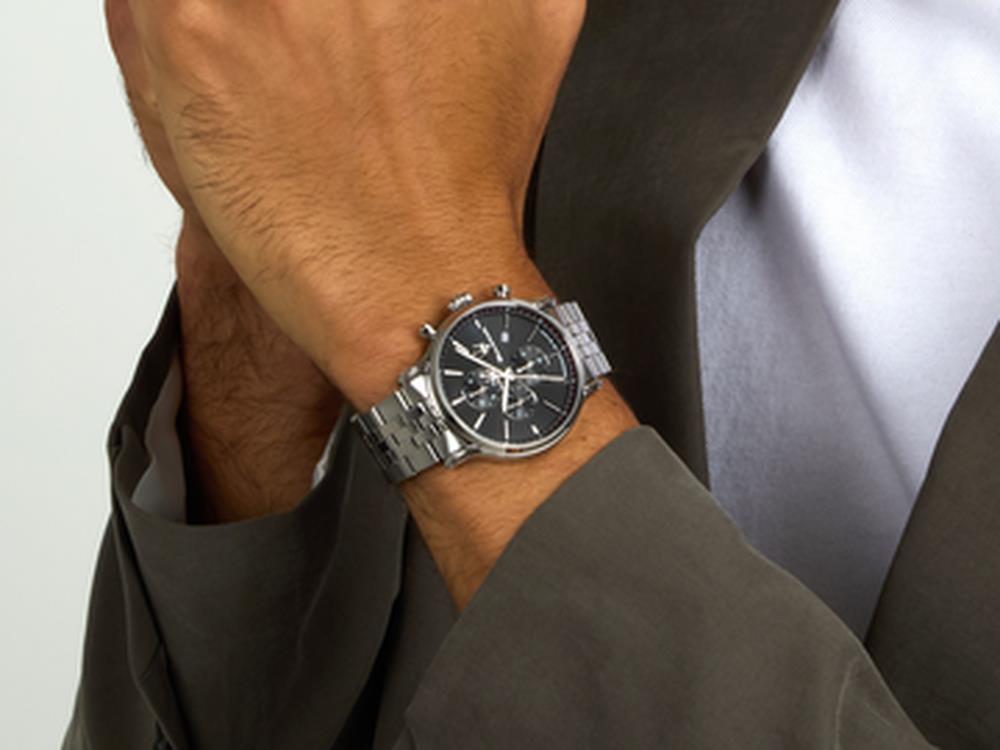 Montre à Quartz Maserati Epoca Slim, Noir, 40 mm, Verre minéral, R8873618037