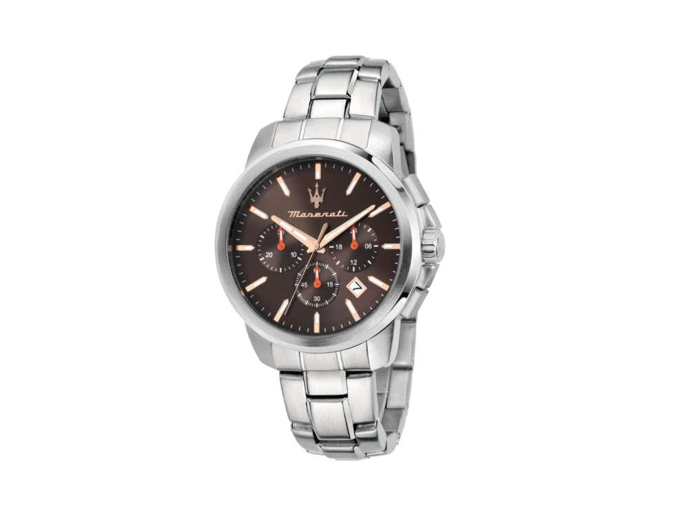 Montre à Quartz Maserati Successo, Marron, 42 mm, Verre minéral R8873621050
