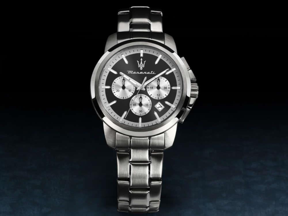Montre à Quartz Maserati Successo, Noir, 42 mm, Verre minéral R8873621052