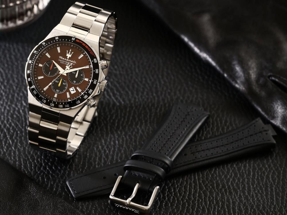 Montre à Quartz Maserati Sfida, Marron, 41 mm, Verre minéral, R8873640026