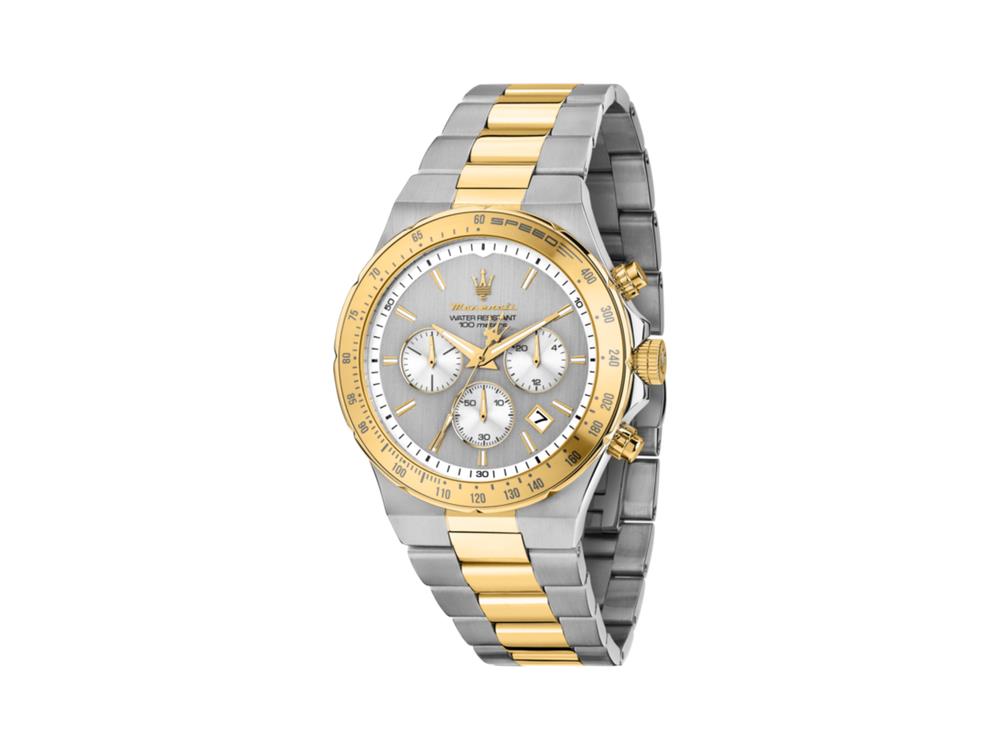 Montre à Quartz Maserati Sfida, Argent, 43 mm, Verre minéral, R8873640028