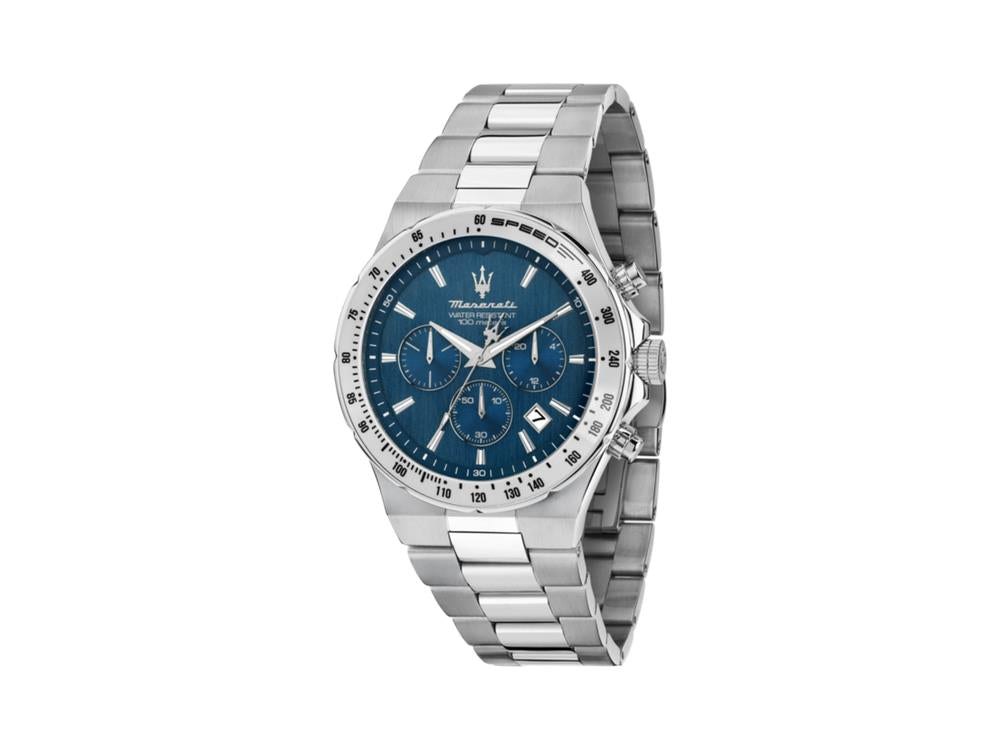 Montre à Quartz Maserati Sfida, Bleu, 41 mm, Verre minéral, R8873640029