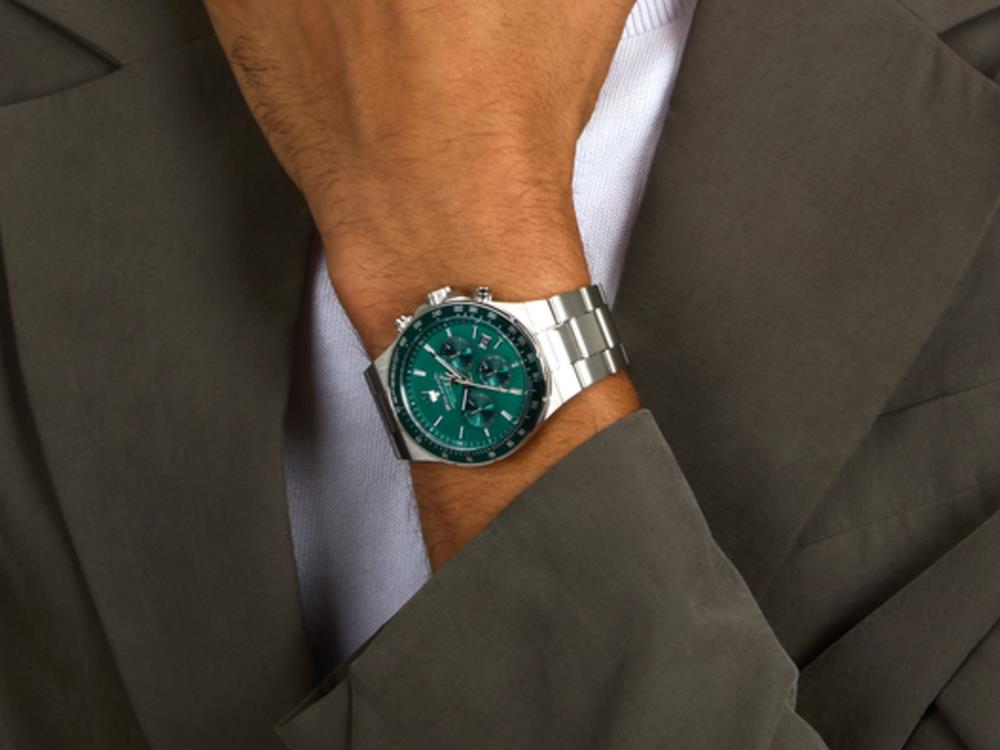 Montre à Quartz Maserati Sfida, Vert, 41 mm, Verre minéral, R8873640030